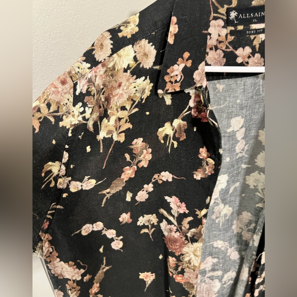 All Saints Men’s Armada Floral Shirt - Picture 4 of 5